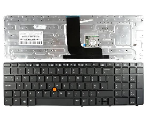 New HP Elitebook 8560W 8570W Black Dark Grey US English Keyboard with Frame & Pointer 703151-001 - LaptopParts.ca