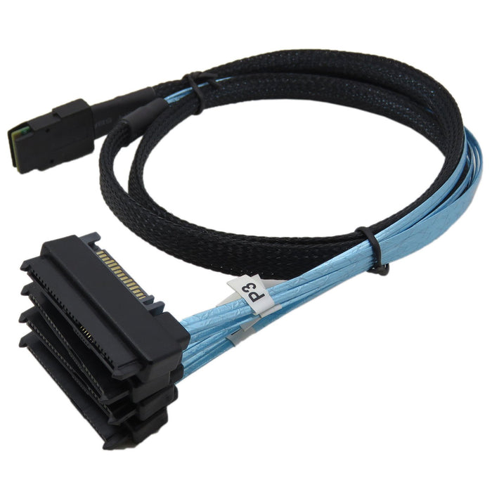 New Mini SAS 36P SFF-8087 to 4 SFF-8482 Connectors With SATA Power Cable