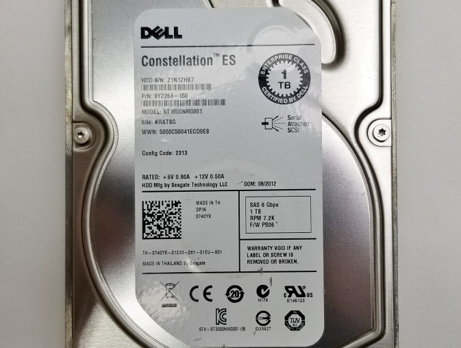 New Dell 1TB 7.2K RPM 6Gb/s 3.5″ SAS HDD Hard Drive 740YX 0740YX