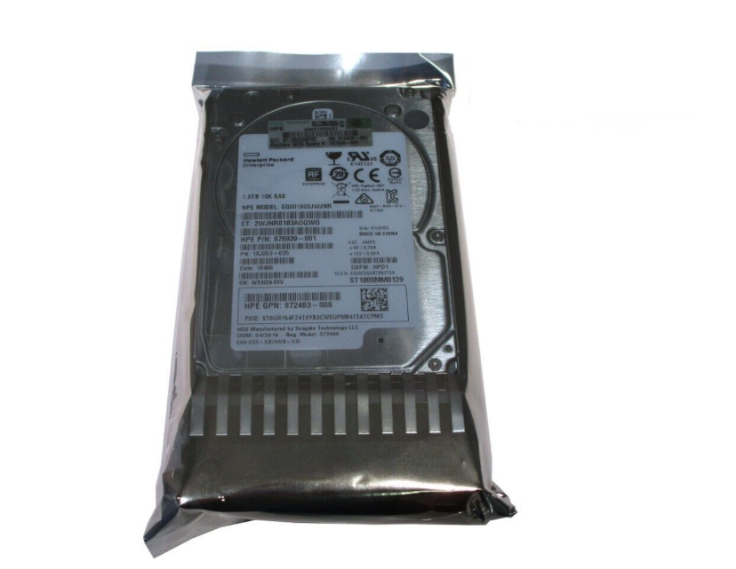 New HPE MSA 1.8tb 12g SAS 10k SFF 2.5in 512e Enterprise HDD 787649-001 J9f49a