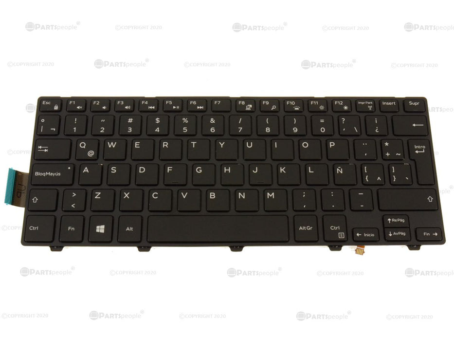 Refurbished SPANISH Dell OEM Inspiron 3441 34423443  Latitude 3450 Laptop Backlit Keyboard 7FJ2G