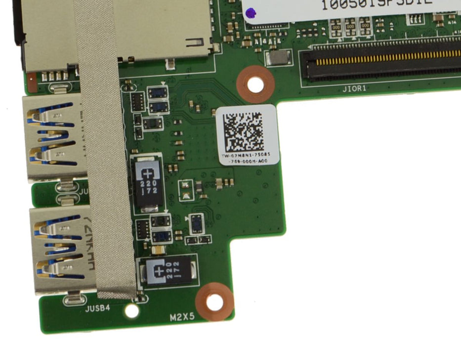 Dell OEM Latitude 14 Rugged Extreme (7414) USB / RJ-45 / Serial Port / SD Card IO Circuit Board - 7M8N1