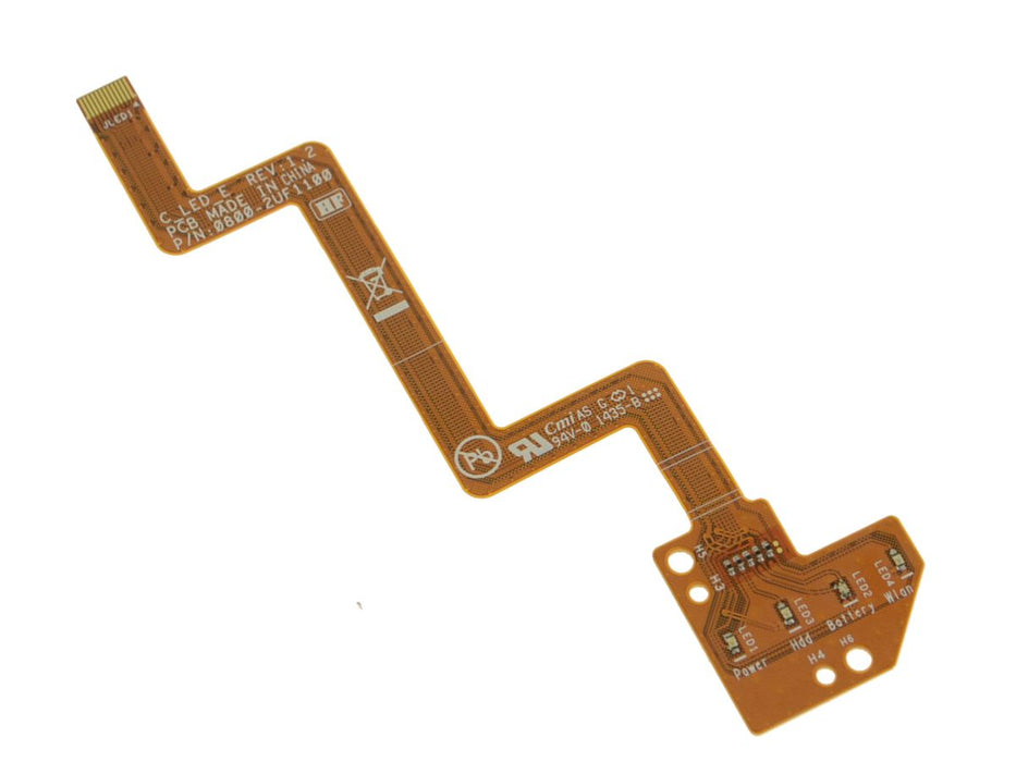 Dell OEM Latitude 14 Rugged (5404) Power / HDD / Battery Status Indicator LED Circuit Board - 7PV2J