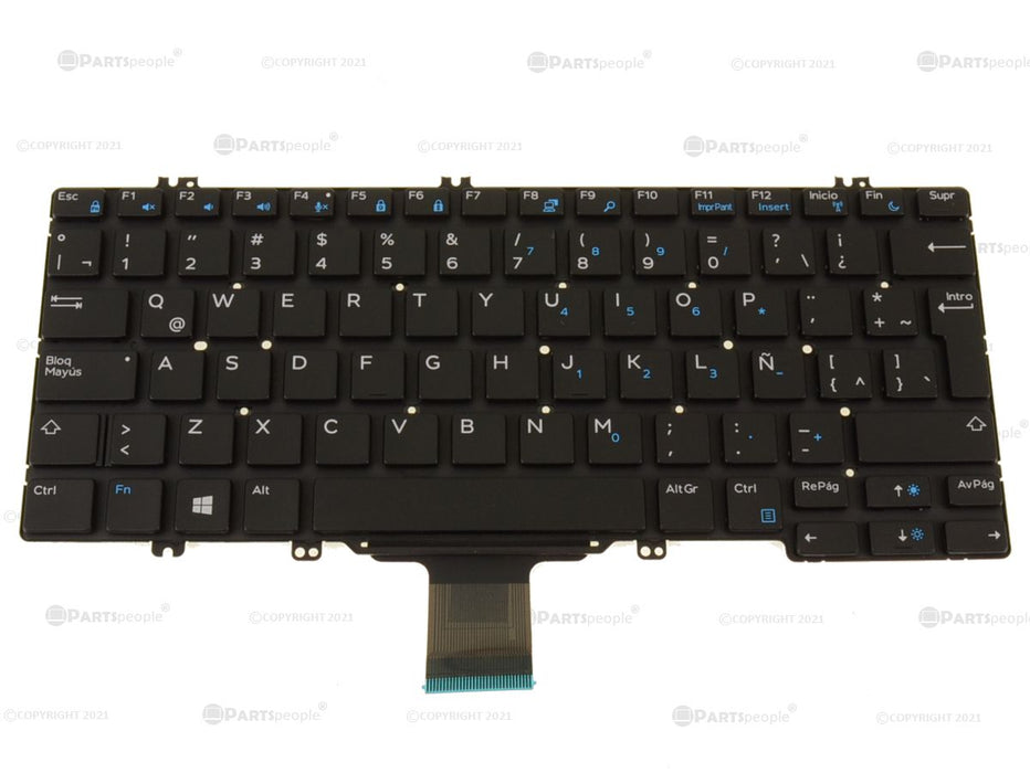 New  Spanish Dell OEM Latitude 5289 7280 5280 7380 Laptop Keyboard No BL 7VPH5