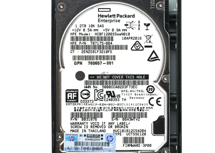 New HP 3PAR 1.2TB 2.5 SAS 10K SFF E7X49A Storage Hard Disk Drive 802274-001 840459-001