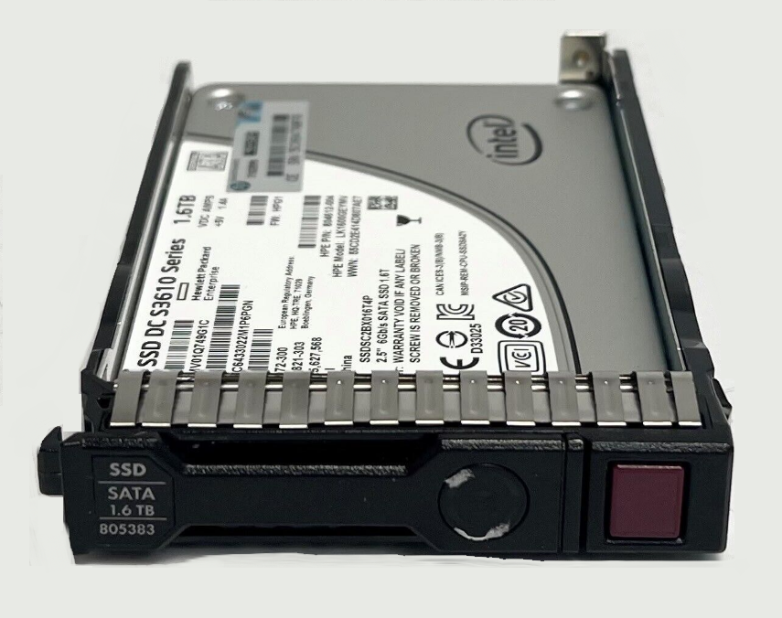 New HPE Gen9 1.6TB SATA 6G MU-2 2.5″ SFF SC DS SSD 804631-B21 805383-001