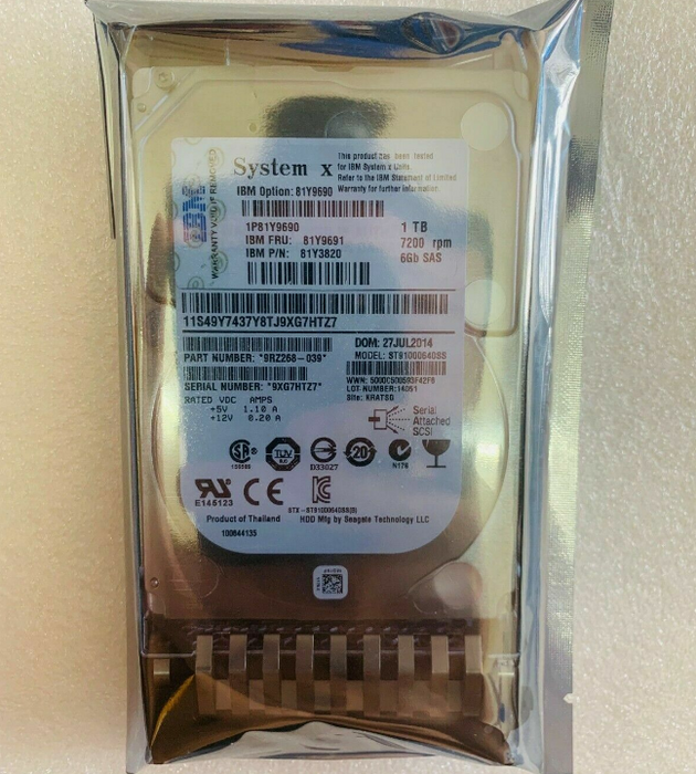 New IBM 2.5″ 300gb SAS 15K 6GBps Hard Drive 81Y9671 81Y9670 81Y3812 00FN460