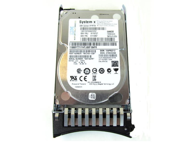 New IBM Hard Drive 500GB 7.2K RPM 6Gbps 2.5″ SATA SERVER HDD 81Y9726 81Y9727 81Y3857