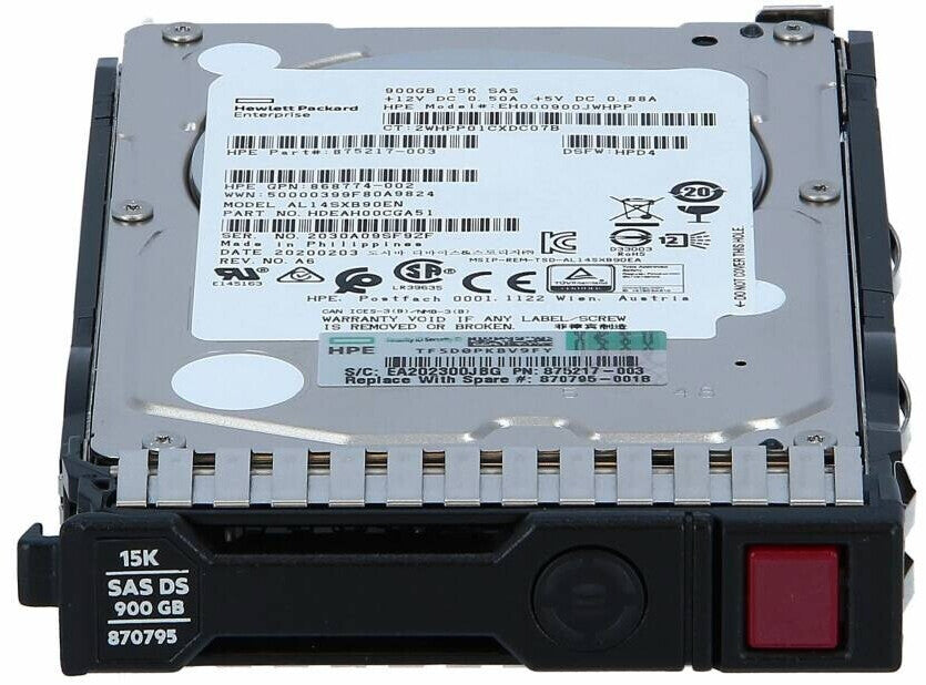 New HPE 900GB 12G SAS 15K ENT 2.5" Hard Drive 870795-001 870759-B21 - LaptopParts.ca