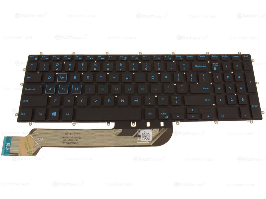 New Dell OEM G Series G5 5587 G7 7588 G7 7590 Laptop Keyboard No BL 8FPDD