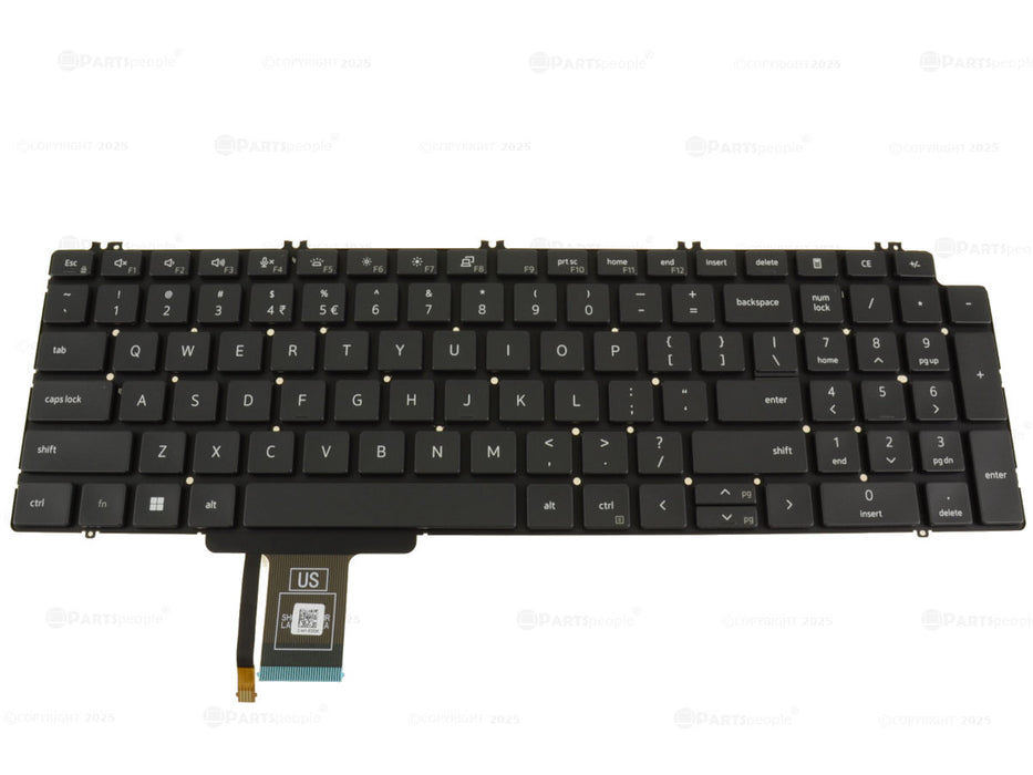 New US INTL Dell OEM Precision 7550 7750 7560 7760 Laptop Backlit Keyboard 8XY7G