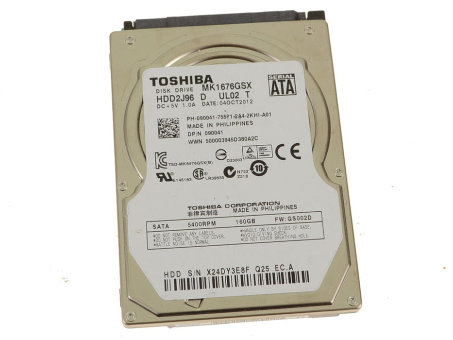 Used Toshiba 160gb SATA Laptop Hard Drive 3Gb/s 5400rpm 90041