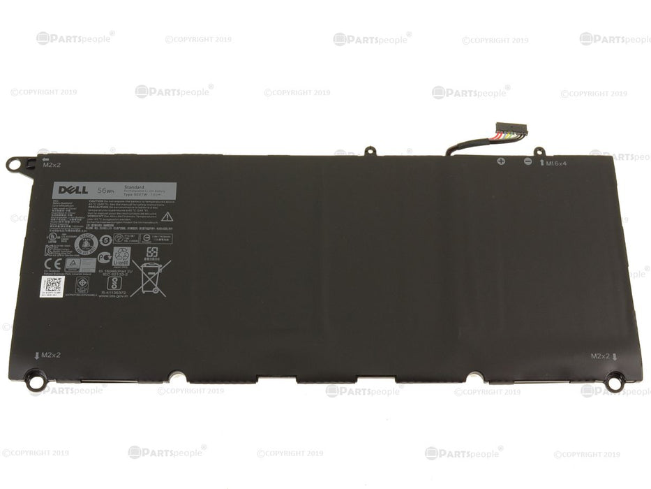 Used Dell Original XPS 9350 4-Cell 56Wh OEM Battery 90V7W