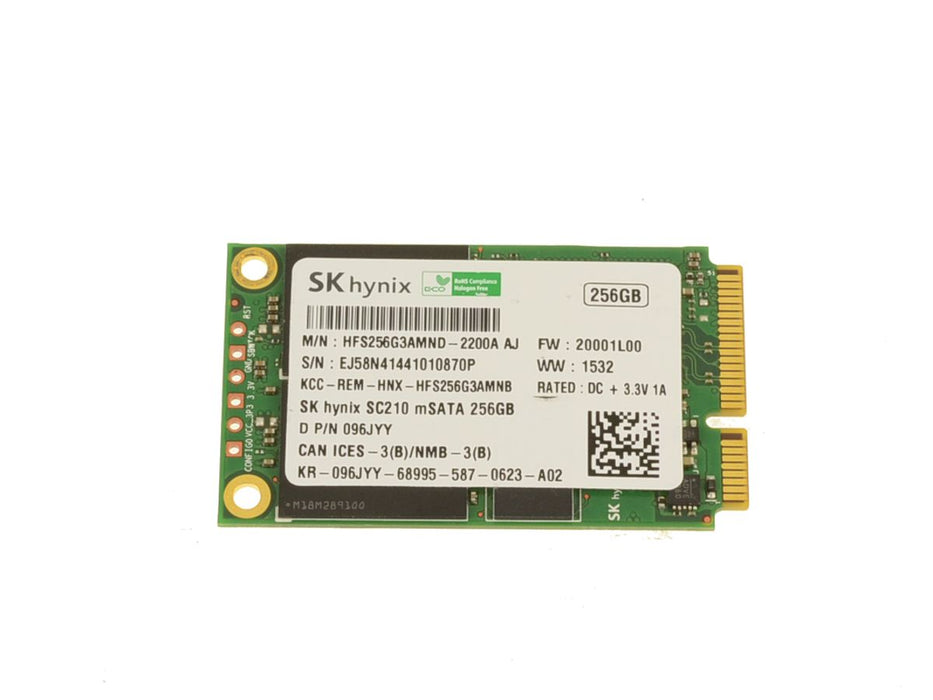 Used SK Hynix 256GB mSATA Mini-PCI E SSD Solid State Hard Drive SSD 256GB 96JYY