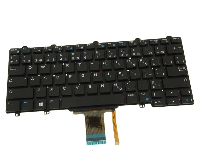 Refurbished French Canadian Dell OEM Latitude E7250 E5250 Laptop Keyboard  Backlight 9JK9V