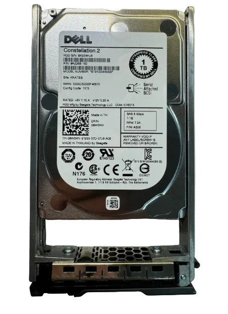 New Dell ST91000640SS 1TB 7.2K SAS 2.5 inch 6Gbps Hot Swap HDD Hard Drive 9W5WV 09W5WV