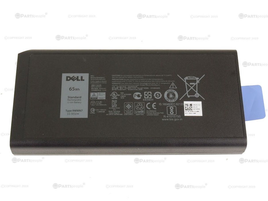 Nouvelle batterie d'ordinateur portable Dell OEM Latitude Rugged Extreme 7414 5414 6 cellules 65 Wh OEM d'origine 9WMN7