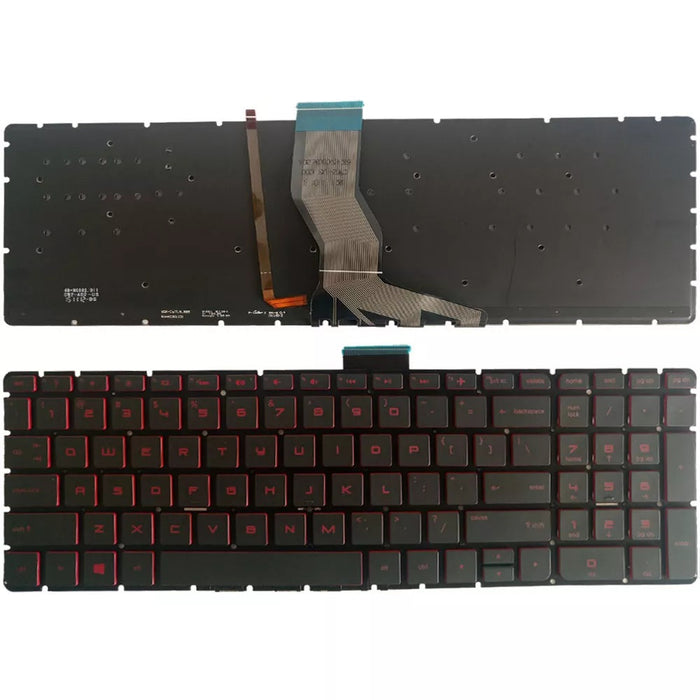 New HP 15-AX 15-ax001la 15-ax002la 15-ax201la US Red Backlit Keyboard 9Z.NC8BQ.72M - LaptopParts.ca