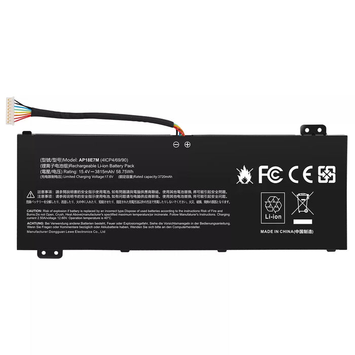 New Compatible Acer KT.0040G.013 AP18E8M Battery 57.48Wh - LaptopParts.ca