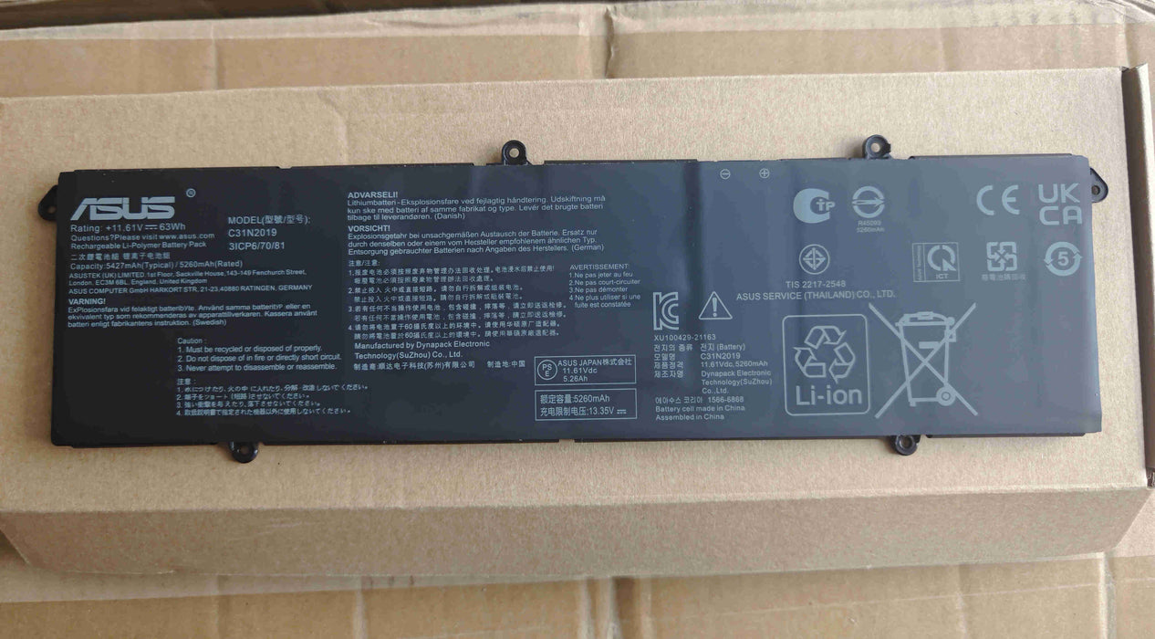 New Genuine Asus VivoBook Pro 14 0B200-04000100 C31N2019 Battery 63WH