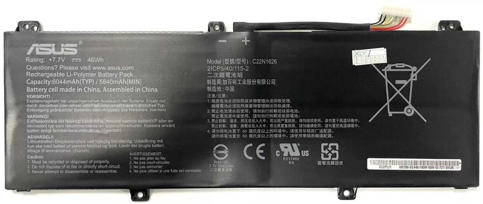 Genuine ASUS Chromebook Flip C213NA C403NA C213SA Series Battery C22N1626 0B200-02440100