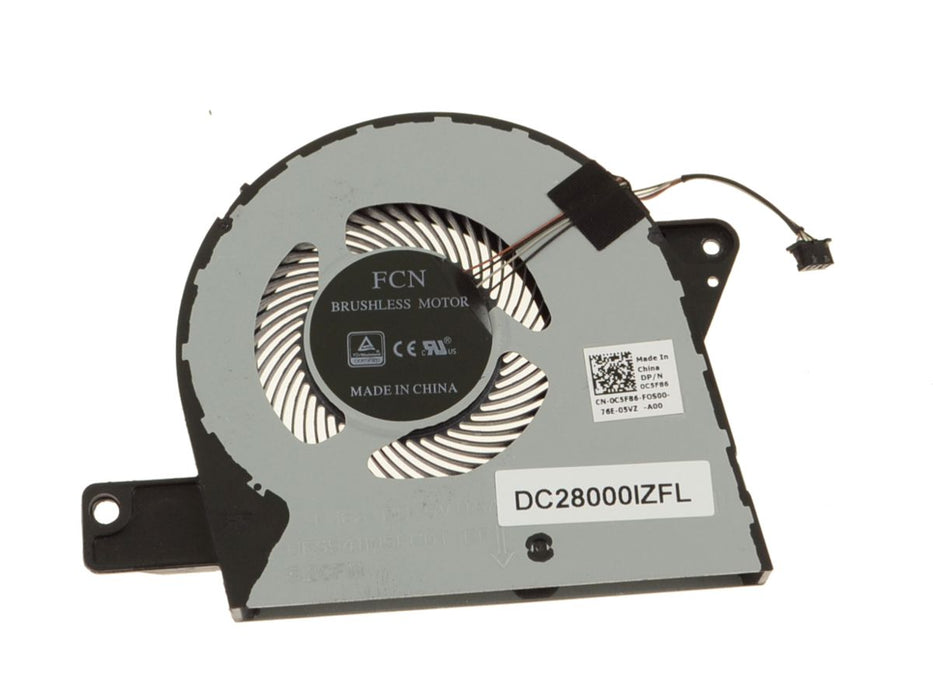 Dell OEM Latitude 5580 CPU Cooling Fan for H-Type CPU - Integrated Intel Graphics UMA - C5F86 w/ 1 Year Warranty