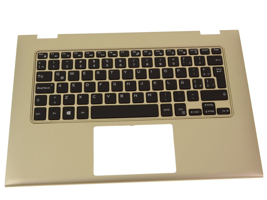 New SPANISH Dell OEM Inspiron 7359 Palmrest Keyboard Assembly GOLD CH35F