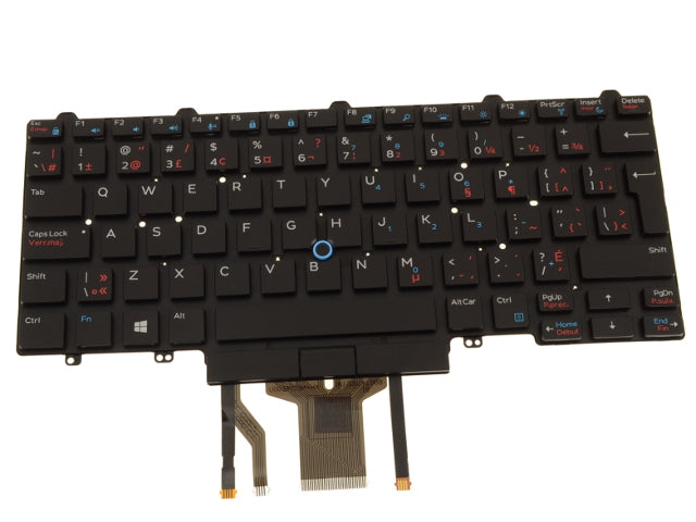New French English Dell OEM Latitude E7450 E5450 Laptop Backlit Keyboard Dual Point D18TV