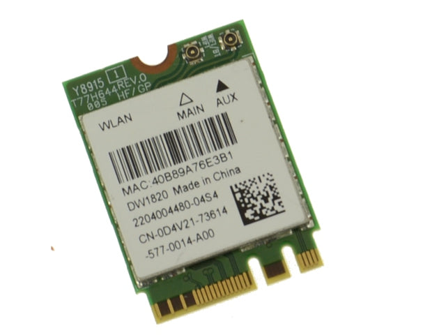 Used Dell OEM Wireless 1820 DW1820 WLAN WiFi 802.11AC  Bluetooth 4.1 Dual Band M.2 Card QCA61X4A D4V21