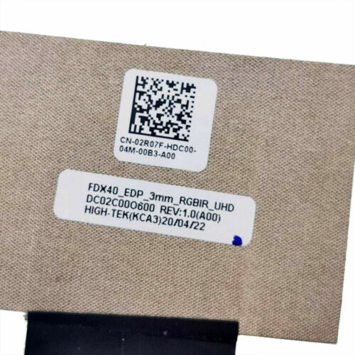 New Dell Latitude 7410 E7410 02R07F DC02C00O600 LCD LED Display Flex Cable 4k 40-Pin 2R07F