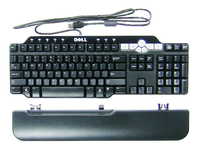 New Dell OEM USB Multi Media 104-Key Quiet Keyboard  2-Port USB Hub DJ425