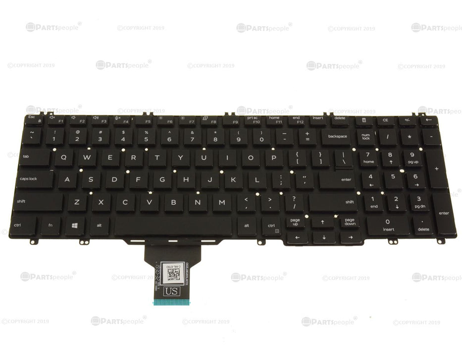 New Dell OEM Latitude 5500 Precision 3540 Laptop Keyboard Single Point No BL DJXM0