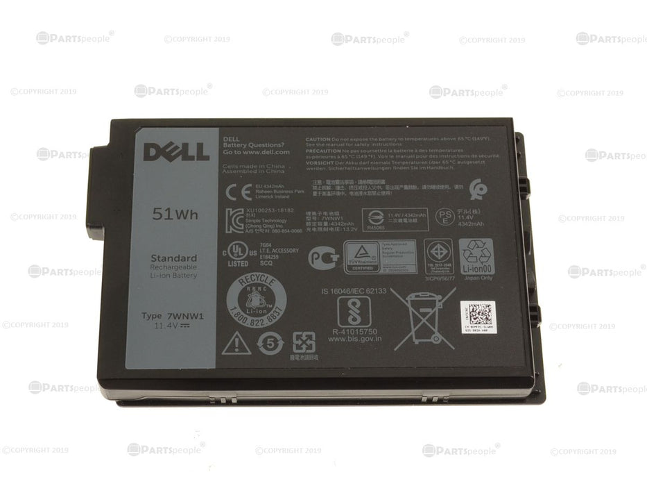 New Dell Latitude 5424 5420 7424 Rugged 3-cell 51Wh OEM Original Laptop Battery 7WNW1