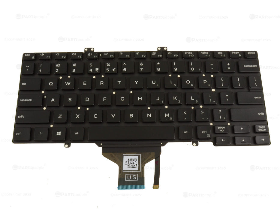 New US INTL Dell OEM Latitude 7400 Laptop Keyboard Single Point Backlit DMKF3