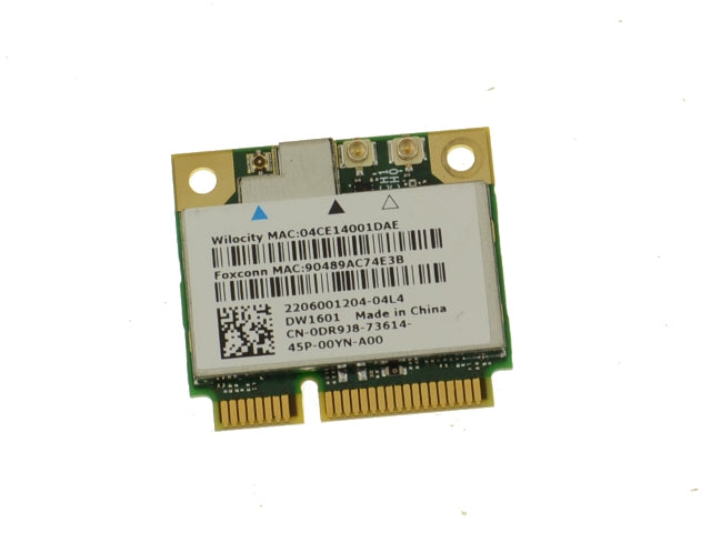 Used Dell OEM Wireless 1601 DW1601 WiFi 802.11 a/b/g/n  Bluetooth  WiGig Half-Height Mini-PCI Express Card DR9J8