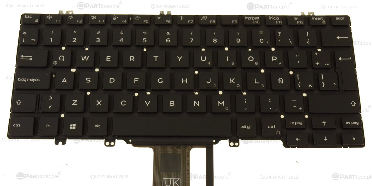 Refurbished Spanish Dell OEM Latitude 7300 5300 2in1 Laptop Keyboard