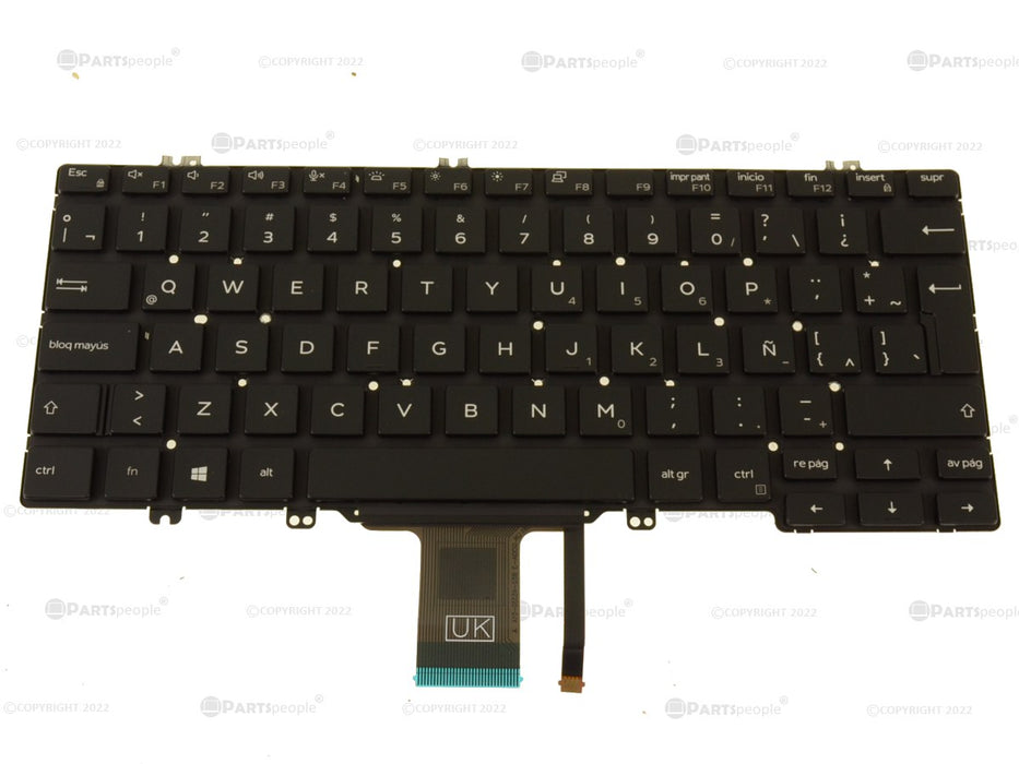 Nouveau Clavier d'ordinateur portable Dell OEM Latitude 7300 5300 2-en-1 espagnol rétroéclairé DTF98