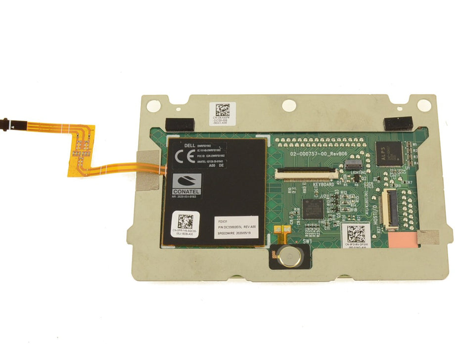 Dell OEM Latitude 7310 Laptop Touchpad Sensor Module with RFID Contactless Smart Card Reader - PR1Y6 - F2V6V - K4H8W