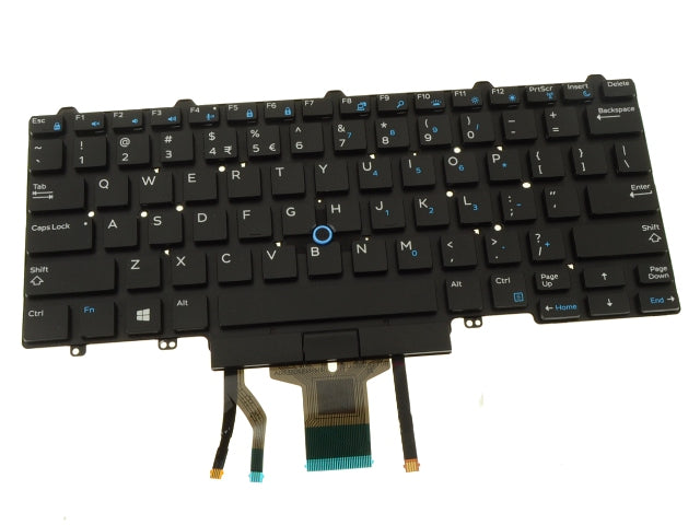 Refurbished US International Dell OEM Latitude E7450 E5450 Laptop Backlit Keyboard Dual Point F2X80