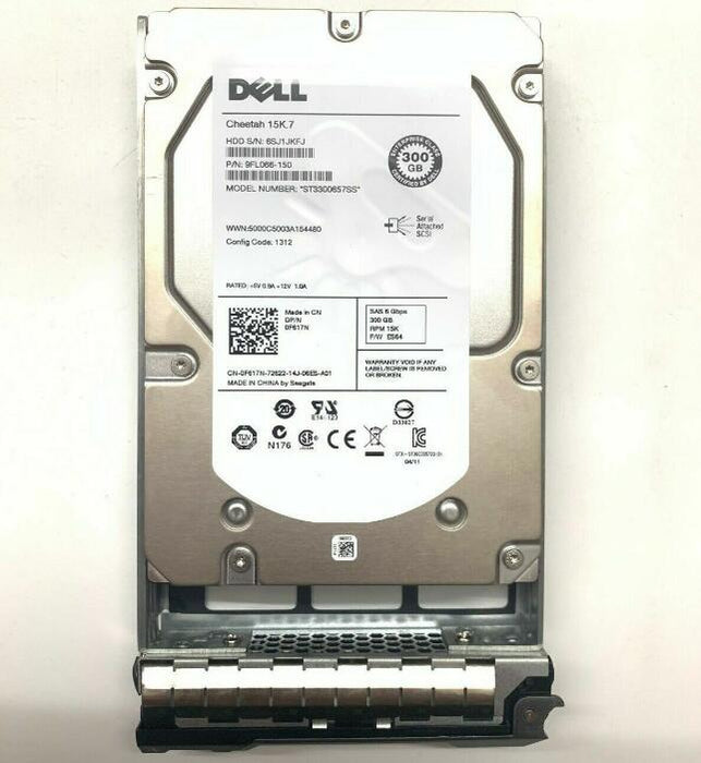 New Dell ST3300657SS 15K.7 300GB 15K 3.5″ SAS Hard Drive With Caddy F617N 0F617N