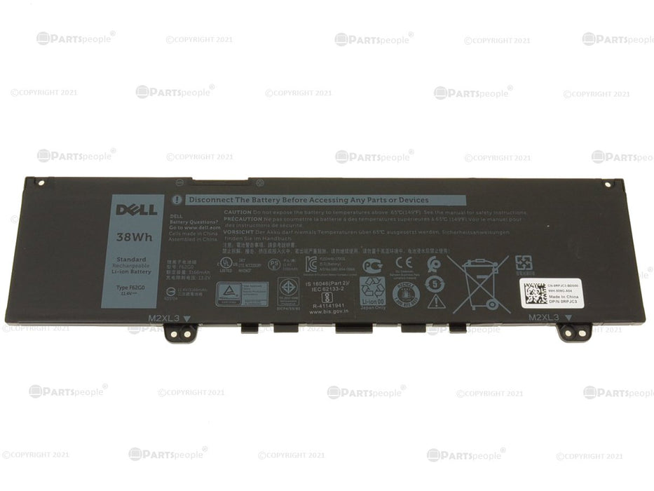 New Dell OEM Original Inspiron 7370 7373 38Wh 3-cell Laptop Battery F62G0