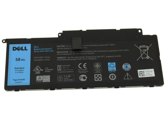 New  Dell OEM Inspiron 7537 17 7737 7746 58Wh 4-cell Laptop Battery F7HVR