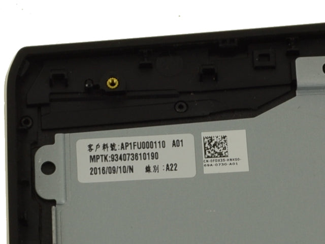 New Alienware 13 R2 13.3" LCD Lid Back Cover Assembly with Hinges - No TS - FDX35 - DN64M