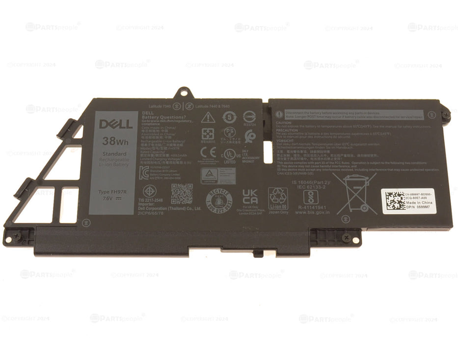 New  Dell OEM Original Latitude 7440 7340 7640 38Wh 2-cell Laptop Battery FH97R