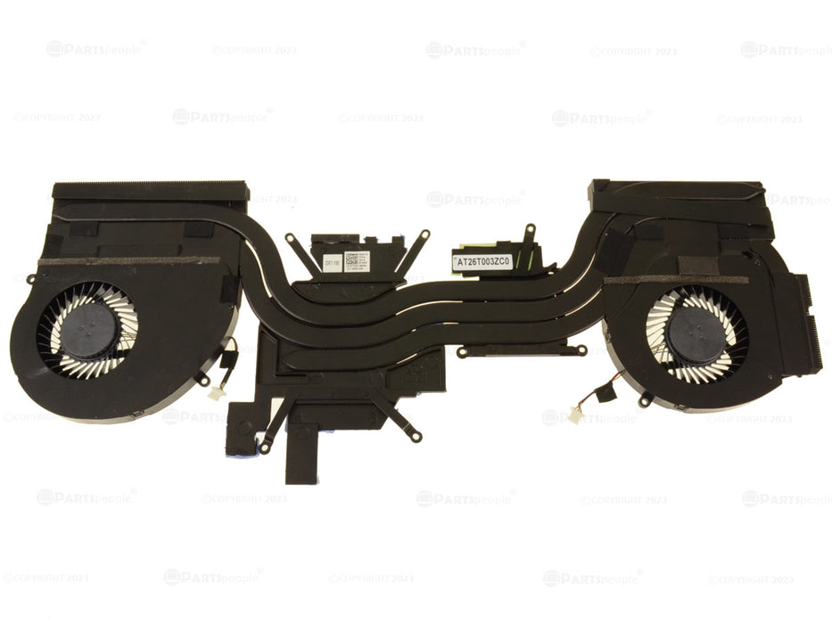 Used OEM Alienware 17 R5 CPU Graphics Cooling Heatsink Fan Assembly for Nvidia GTX 1080 FJ5DK