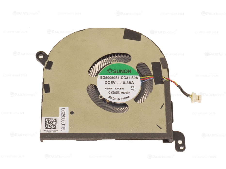 Used Dell OEM XPS 9510 9520 Precision 5560 CPU Cooling Fan LEFT Side Fan FK50V