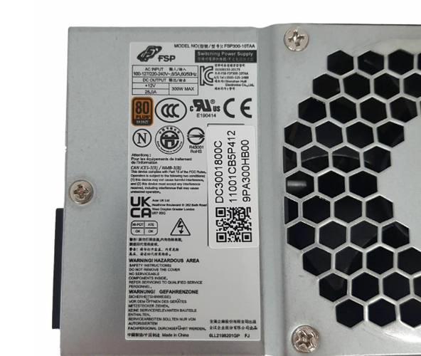 New Acer Aspire TC-875 TC-895 XC-875 XC-895 DC.30018.00C 300W Power Supply Unit FSP300-10TAA - LaptopParts.ca