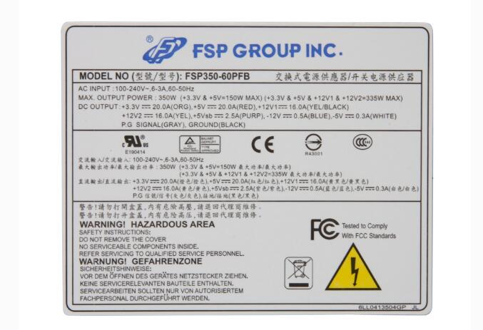 New FSP GROUP 350W ATX 12V POWER SUPPLY FSP350-60PFB - LaptopParts.ca