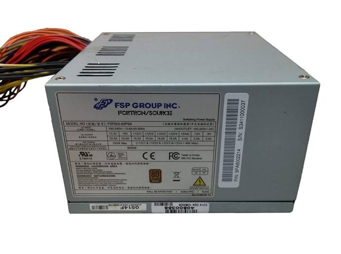 New 20+4 PIN ATX 1 Fan Cooling Server Power Supply 600W FSP600-80PSA - LaptopParts.ca