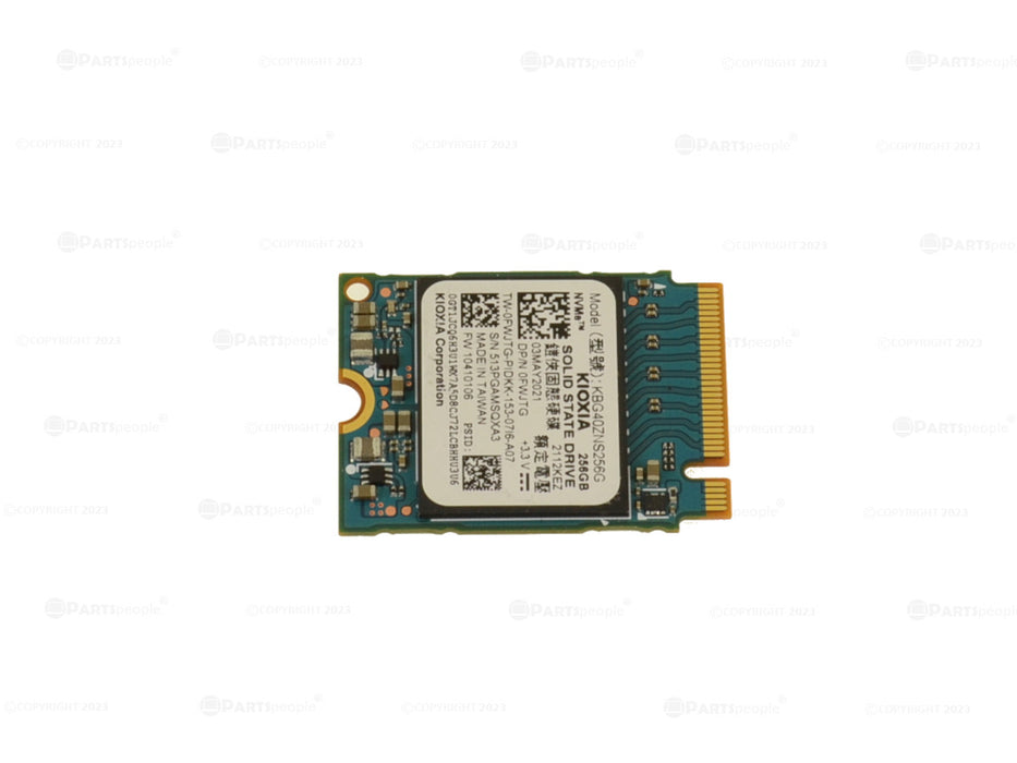 Used KIOXIA 256GB NVMe PCIE SSD Hard Drive M.2 2230 Card 256GB FWJTG